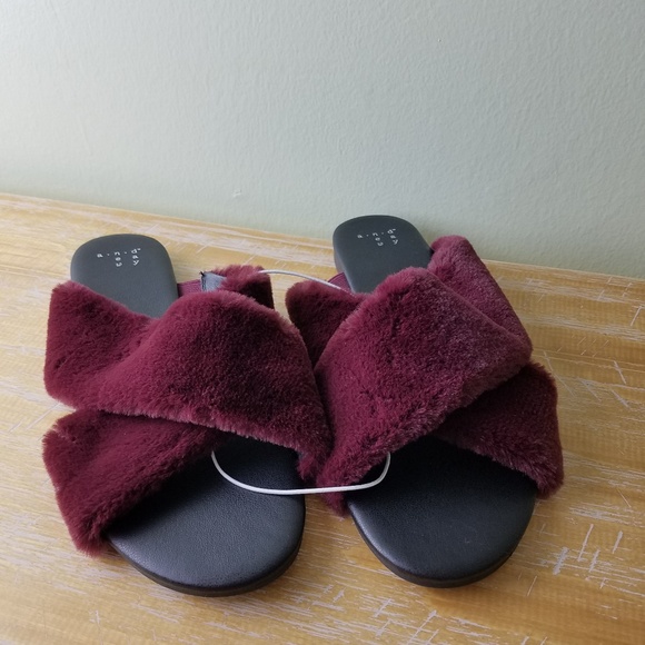 a new day Shoes - NWOT a new day furry slides